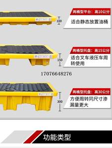 防渗托盘危废防泄化学品防渗防溢防漏塑料平台机油桶盛漏漏卡漏板