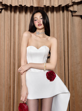 NANA代购【Laneci】立体花朵抹胸礼服裙