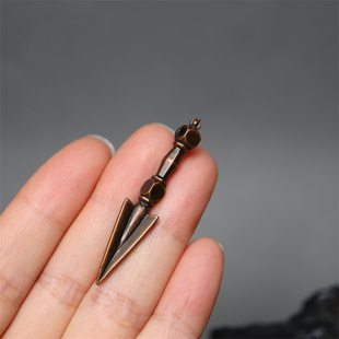 精品西藏复古仿老紫铜金刚杵吊坠藏式特色挂坠普巴杵金刚橛配饰