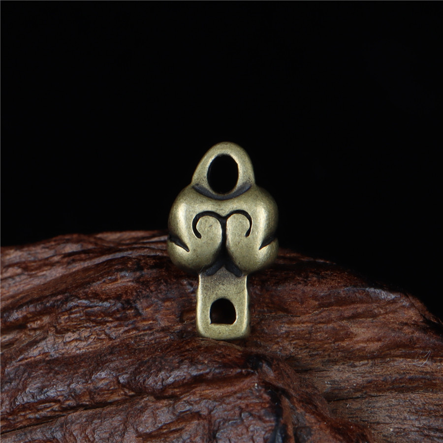 藏传精工仿老黄利玛铜卡子珠子手串配饰铜卡子藏式文玩配件