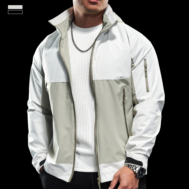 霸道肌肉跑步男连帽外套