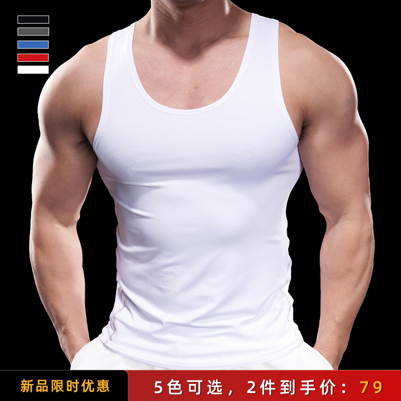 霸道肌肉无袖男涤纶速干背心夏季图片