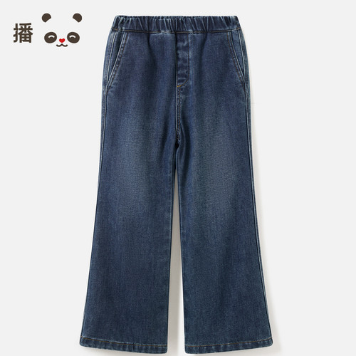 宽松舒适水洗牛仔面料白搭牛仔裤