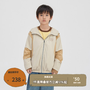 拼接抽褶男女童开衫 新款 KER1W886 外套2024春季 播broadcute童装