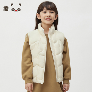 播broadcute童装 男女童马甲羽绒背心KER4MD0078 2024秋冬新款