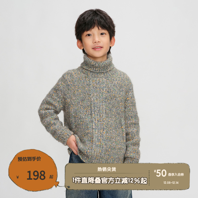 高领设计，套头门襟