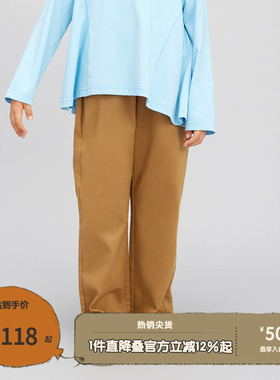 播broadcute童装裤子秋季新款男童女童松紧腰身口袋装饰KGQ3K441