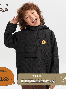 播broadcute童装冬棉服男童中大童女童加厚拉链连帽外套KEQ2P140