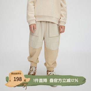 宽松束脚休闲长裤 播broadcute童装 秋冬新款 裤 男女童KBQ4K665 工装