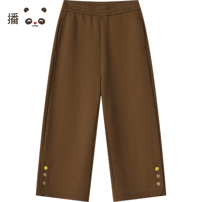 播broadcute童装2024早秋新款男女童裤子休闲休闲裤KER3KD0236