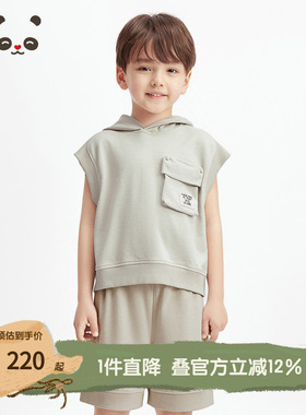 播 broadcute童装舒适套头工装口袋风马甲中性童装KES2MD0371