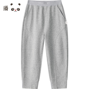 播broadcute童装2024早秋新款男女童裤子休闲束脚裤KER3KD0034