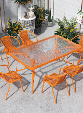 户外桌椅庭院露天防水防晒花园院子小阳台喝茶外摆折叠茶几桌