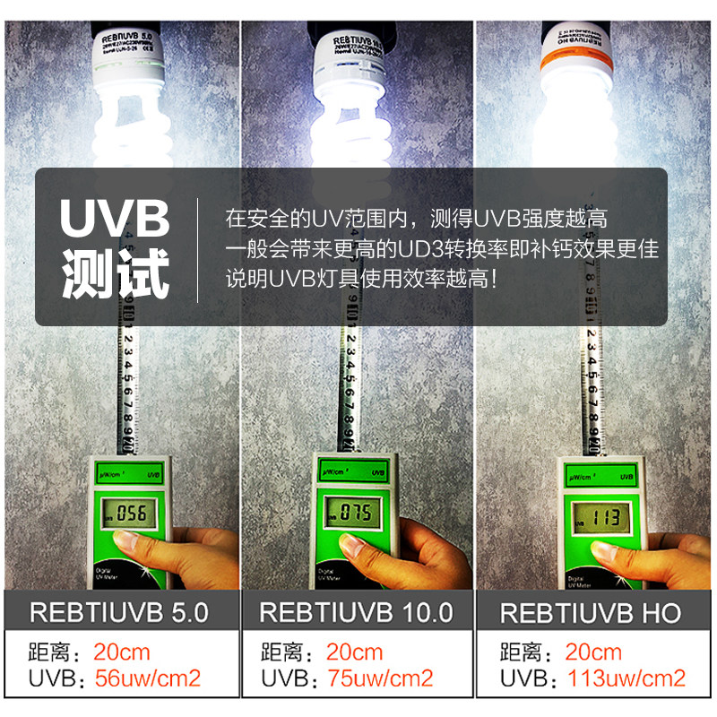 包邮REBTIUVB5.0 q10.0 HO 爬虫节能UVB灯陆龟蜥蜴多肉紫外线灯26