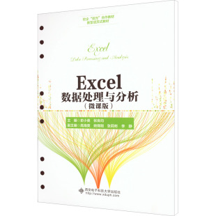 张良均 编 西安电子科技大学出版 微课版 社 图书籍 史小英 新华书店正版 Excel数据处理与分析 大学教材大中专