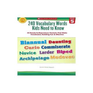 240 Vocabulary Words Kids Need to Know Grade 5 Beech 著 儿童读物原版书外版书 新华书店正版图书籍 FOREIGN PUBLISHER