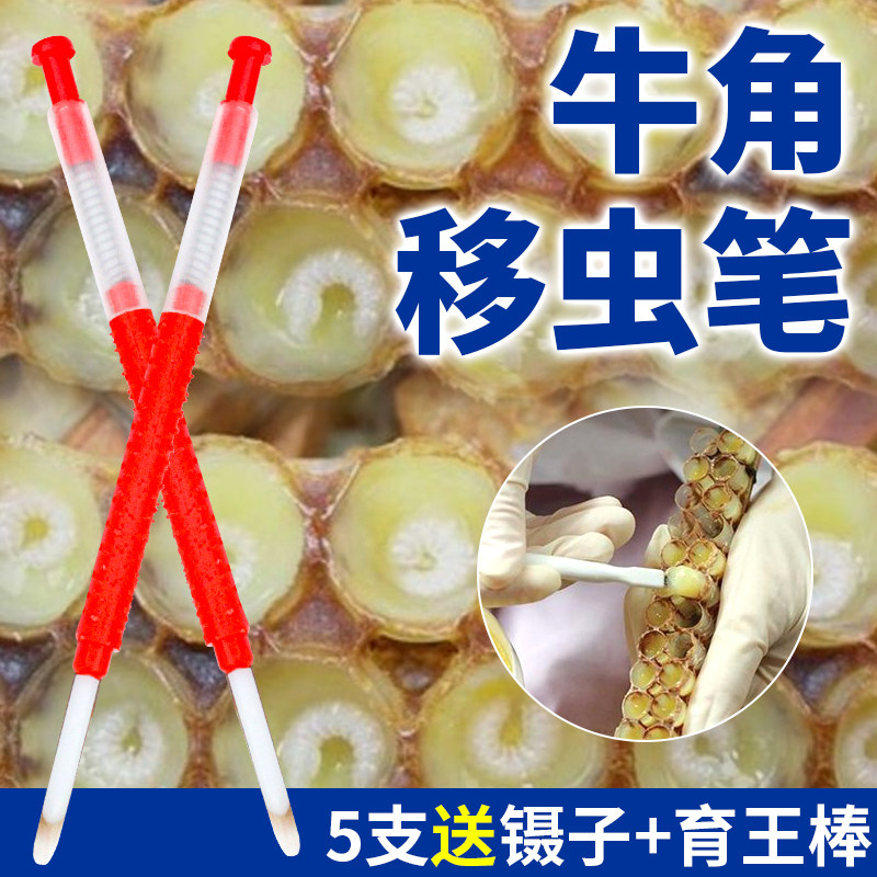 牛角移虫针移虫笔新型软头中蜂育王针育王棒镊子养蜂专用工具蜂具