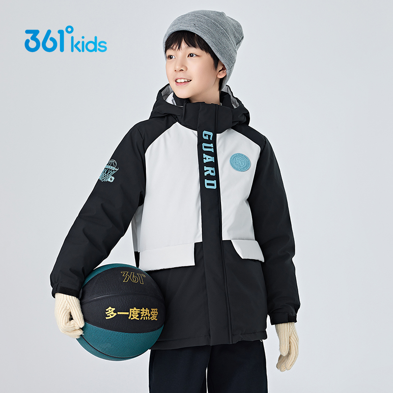 361男童中大童羽绒服连帽
