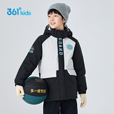 361男童中大童羽绒服连帽