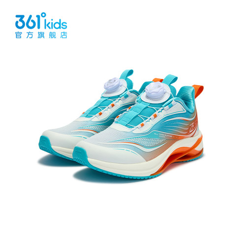 361飞速童鞋男童跑步鞋2025夏季新款青少年旋钮网面儿童运动鞋子