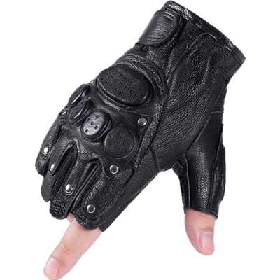 羊皮半指手套男士骑行摩托车战术