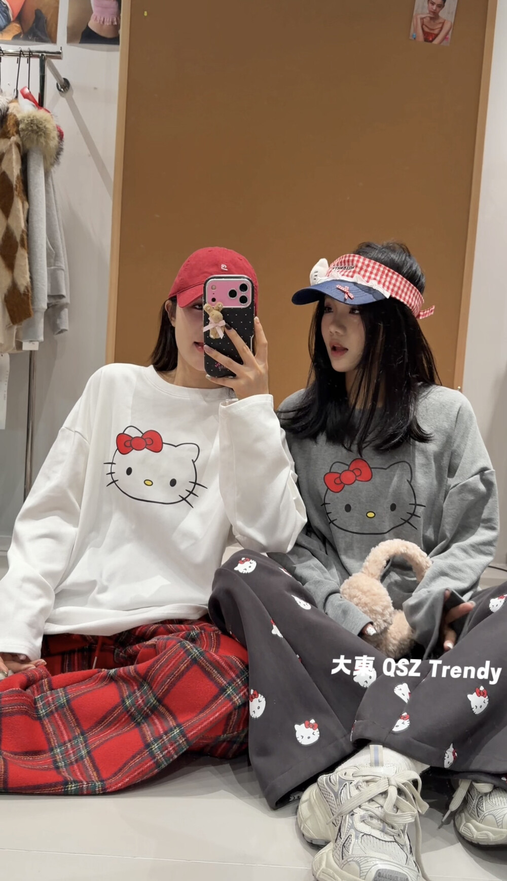 大東2025冬新款卡通KT猫百搭休闲中长款慵懒风长袖T恤打底衫 7219