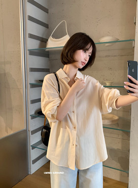 IMISS韩标！早春新款韩版时尚显瘦上衣女高品质翻领衬衫70921