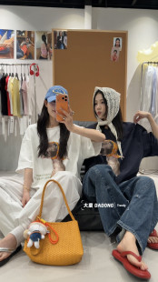 T恤 复古设计感印花宽松短袖 7313 2026美式 大東DADONG早春新款