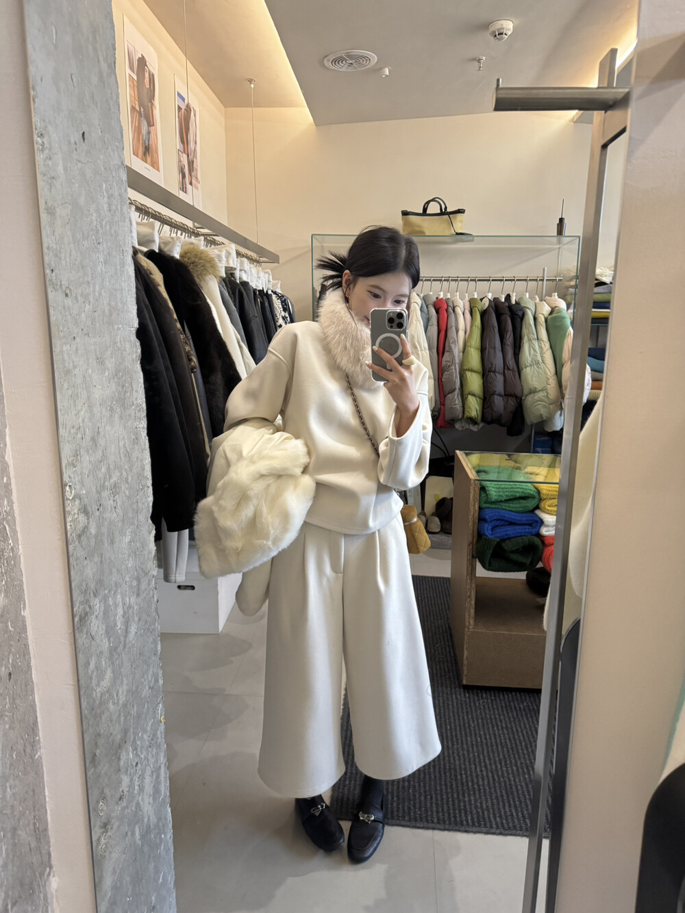 MZI STUDIO冬日新款韩系加绒卫衣+压褶直筒宽松休闲裤套装111281