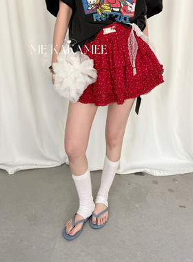 ME KAKAMEE新品氛围感穿搭波点甜辣风蛋糕半身裙短裙女A3501