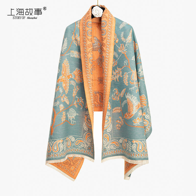 上海故事民族风双面披肩