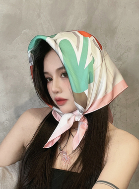 韩版小方巾高级感百搭防晒女