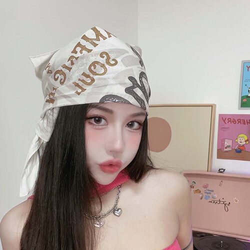 美式复古棉方巾丝巾头巾包头嘻哈