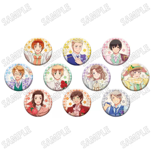 正版现货！日谷黑塔利亚花卉游行黑西装拍立得吧唧徽章盲抽一发