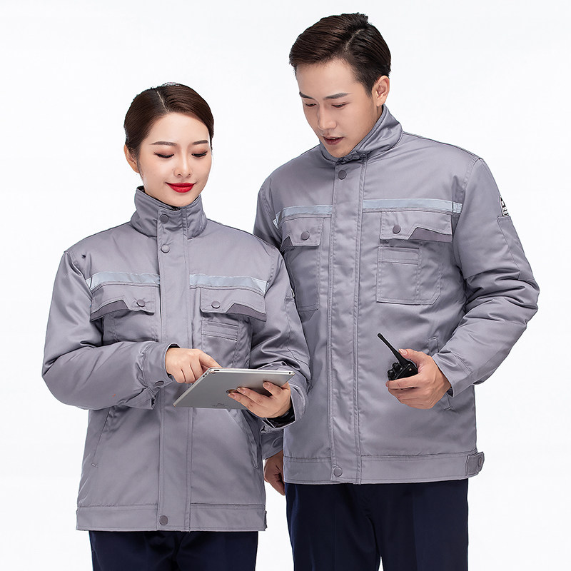 冬季电力工作服加绒加厚防寒防静电反光条棉袄劳保服棉衣夹克定制