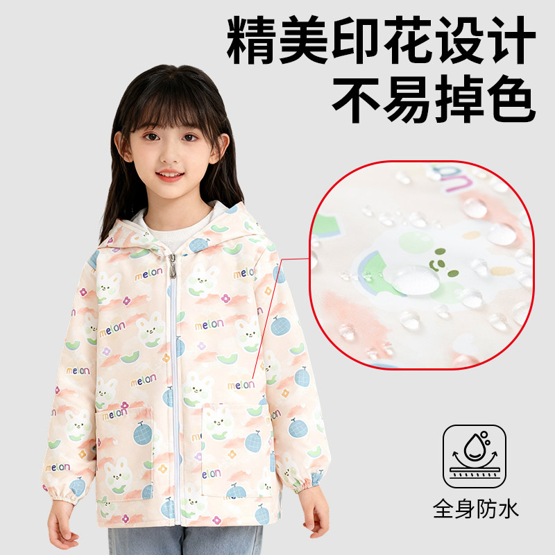 女孩可爱外穿围裙罩衣套羽绒服