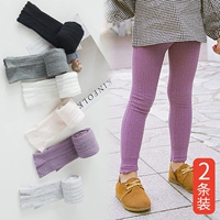 Quần legging bé gái mùa xuân và mùa thu mỏng cotton bé bé bé gái bé gái quần vớ quần dài một mảnh giản dị - Vớ thời trang cho bé