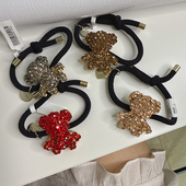 全店清仓｜满钻小熊爱心发绳发圈PU皮质皮筋丝绒｜FS第二组28