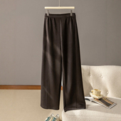 重磅系列窄腰绵羊毛混纺绒暖休闲阔腿裤 智性女人味 濮院秋冬新款