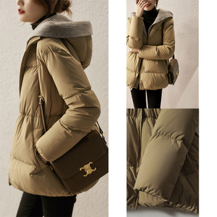 暖到心窝！高端95白鹅绒羽绒服 冬季新款可拆连帽女款 百搭外套