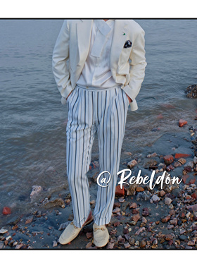Rebeldon 2025AW黑白条纹休闲裤 爱穿衣服的让先生