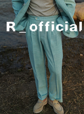 爱穿衣服的让先生 夏季薄荷绿那不勒斯西裤