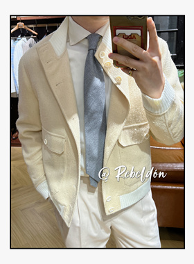 Rebeldon 2025AW人字纹柞蚕丝外套 爱穿衣服的的让先生