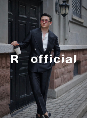 爱穿衣服的让先生 黑色真丝羊毛 那不勒斯风格戗驳领双排扣西装