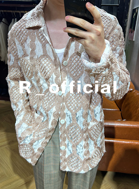 爱穿衣服的让先生 慵懒老钱风夹克式衬衫 编织纹路 春秋款