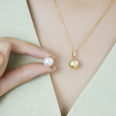 悦甄18k钻石万能扣吊坠