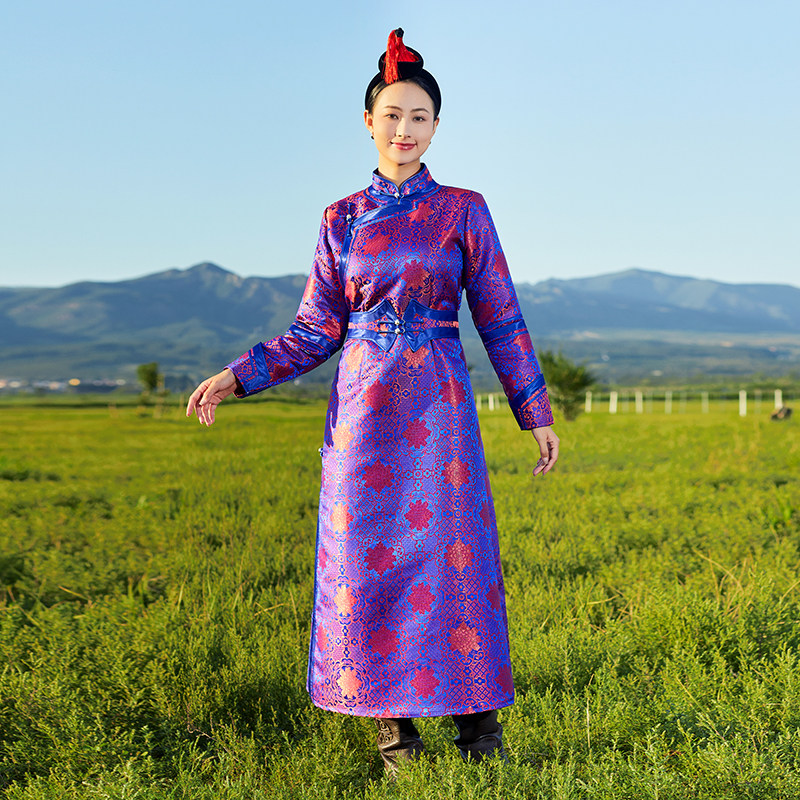 蒙古袍女款民族风演出服