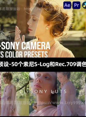 LUT预设-50个热门索尼相机S-Log和Rec.709调色预设PR/FCPX/AE调色