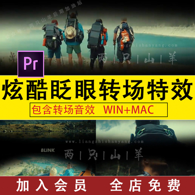 Pr转场预设Blinking Eyes 眼睛眨眼过渡转场特效素材模板Win/Mac