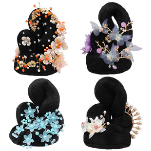 古装成人儿童古典舞民族汉服头饰假发髻舞蹈敦煌发饰古风飞天演出